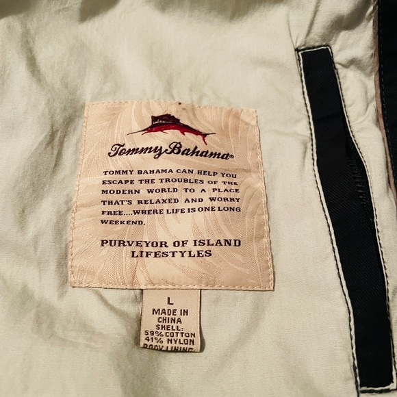 Tommy Bahama Mens Bomber Jacket Large - Picture 7 of 8